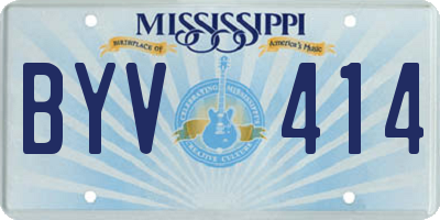 MS license plate BYV414