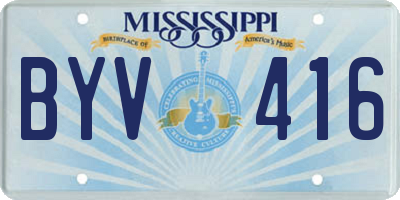 MS license plate BYV416