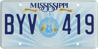 MS license plate BYV419