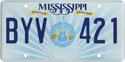 MS license plate BYV421