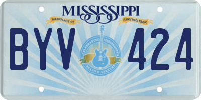 MS license plate BYV424