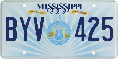 MS license plate BYV425