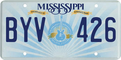 MS license plate BYV426