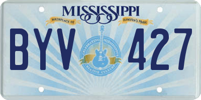 MS license plate BYV427