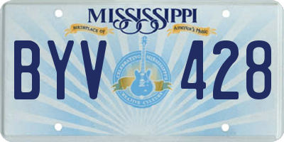 MS license plate BYV428