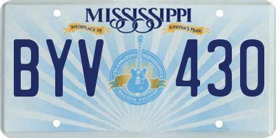 MS license plate BYV430