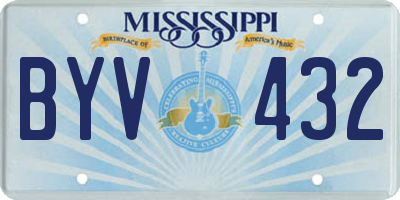 MS license plate BYV432