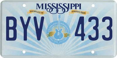 MS license plate BYV433