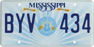 MS license plate BYV434