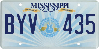 MS license plate BYV435