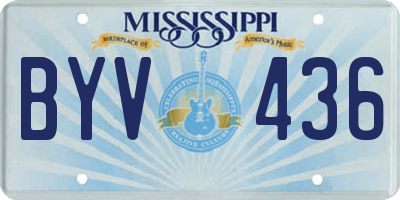 MS license plate BYV436