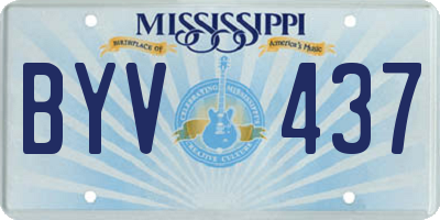 MS license plate BYV437