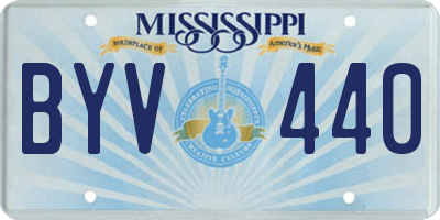 MS license plate BYV440