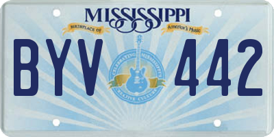 MS license plate BYV442
