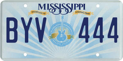 MS license plate BYV444