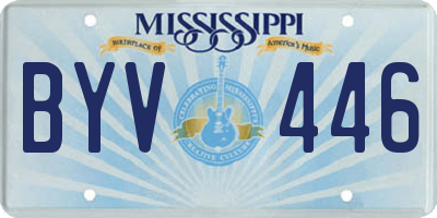 MS license plate BYV446