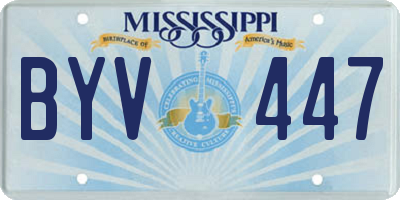 MS license plate BYV447