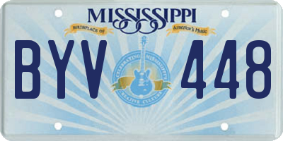 MS license plate BYV448