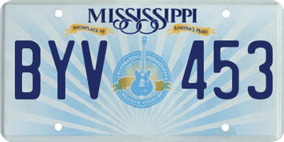 MS license plate BYV453