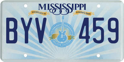 MS license plate BYV459