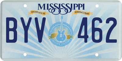 MS license plate BYV462