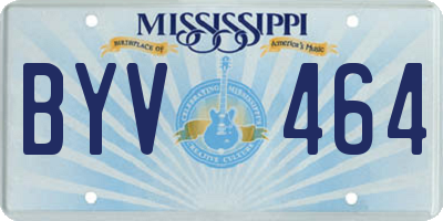MS license plate BYV464