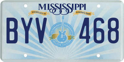 MS license plate BYV468