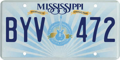 MS license plate BYV472