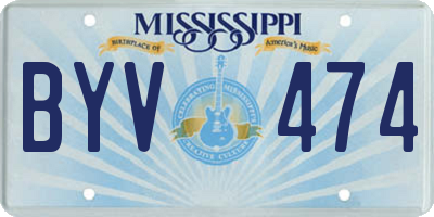 MS license plate BYV474