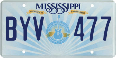 MS license plate BYV477