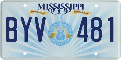 MS license plate BYV481