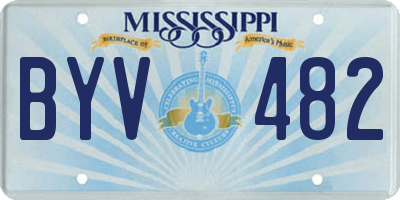 MS license plate BYV482