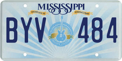 MS license plate BYV484
