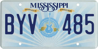 MS license plate BYV485