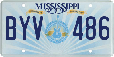 MS license plate BYV486