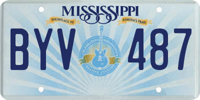 MS license plate BYV487