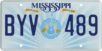 MS license plate BYV489