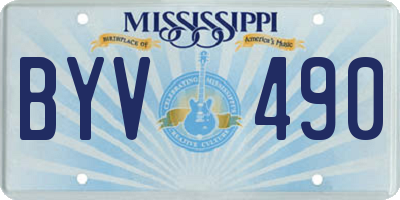 MS license plate BYV490