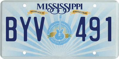 MS license plate BYV491