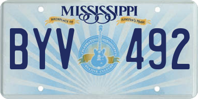 MS license plate BYV492