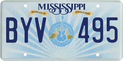 MS license plate BYV495