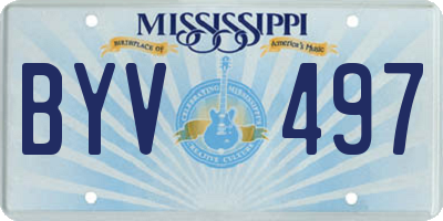 MS license plate BYV497