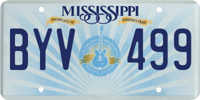 MS license plate BYV499