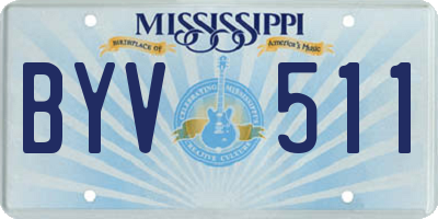 MS license plate BYV511