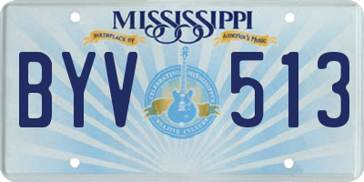 MS license plate BYV513