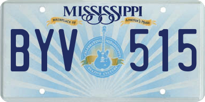 MS license plate BYV515