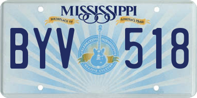 MS license plate BYV518