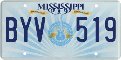MS license plate BYV519