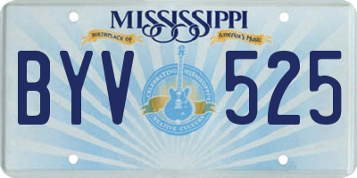 MS license plate BYV525