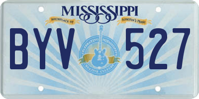 MS license plate BYV527